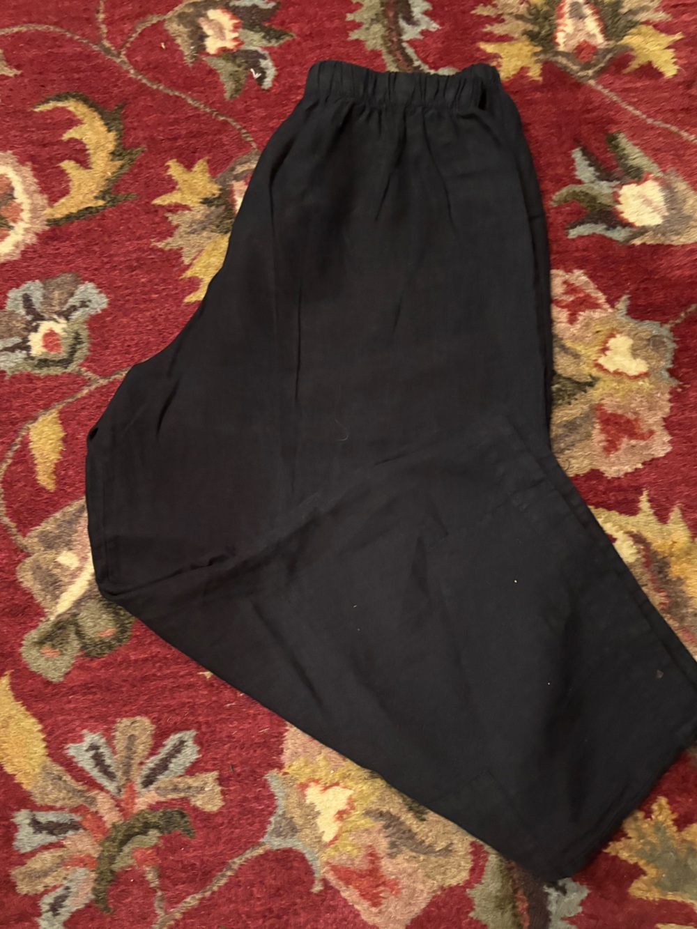 bryn Walker Wide Leg Pants in Black Linen